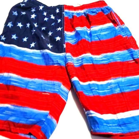 BSplit Swim Nwt Bsplit Mens American Flag Xl 3pocket Bathing Suit